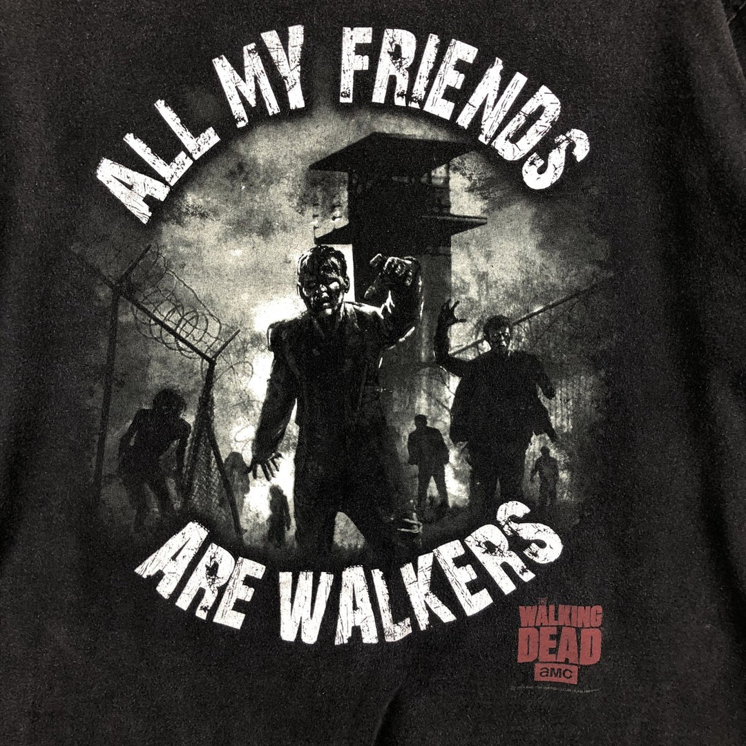 THE WALKING DEAD The Walking Dead Movie T-shirt Men's XL size unclear black type Vintage Second Hand