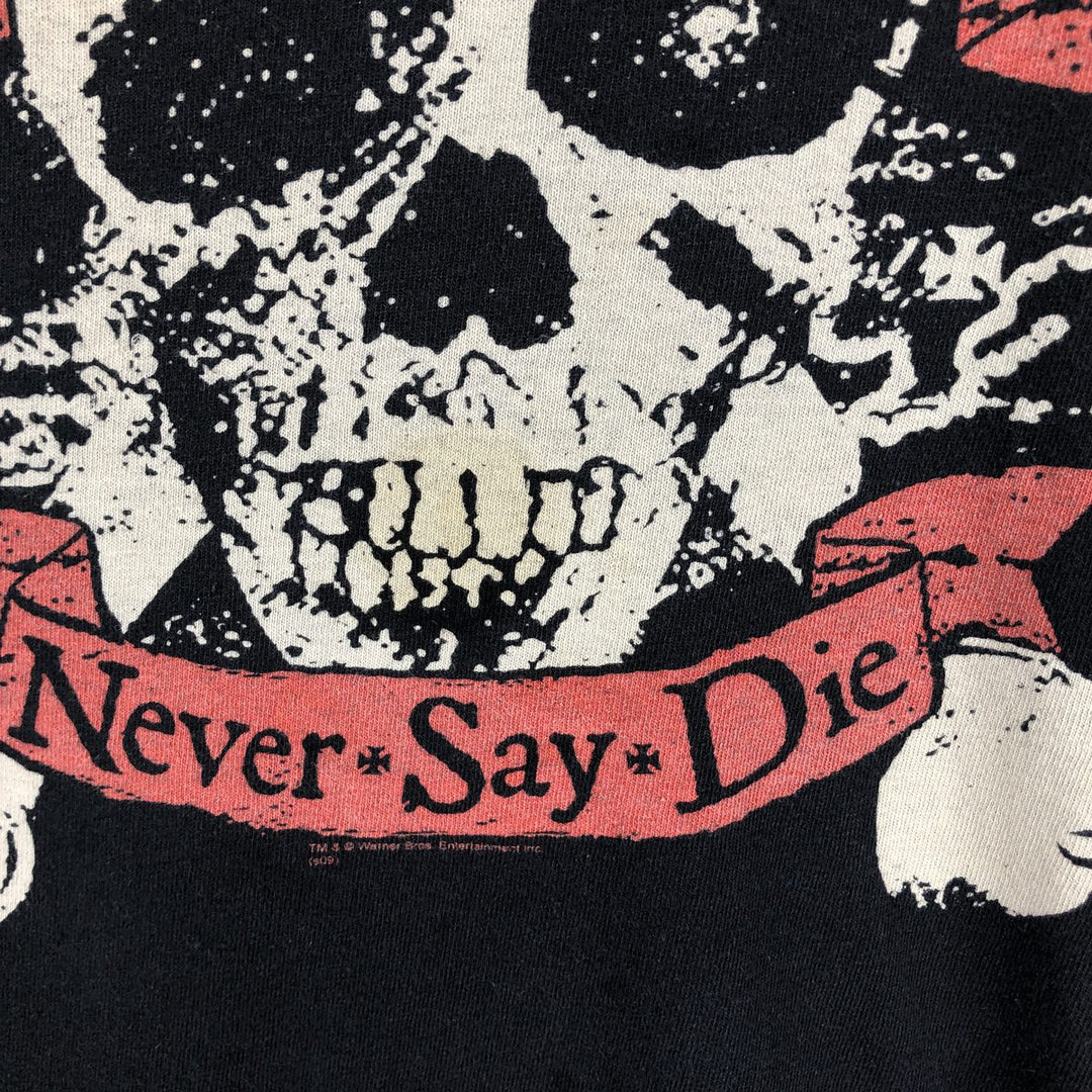 THE GOONIES Skull Pattern Movie T-Shirt (Men's XXL equivalent) unclear black type Vintage Second Hand