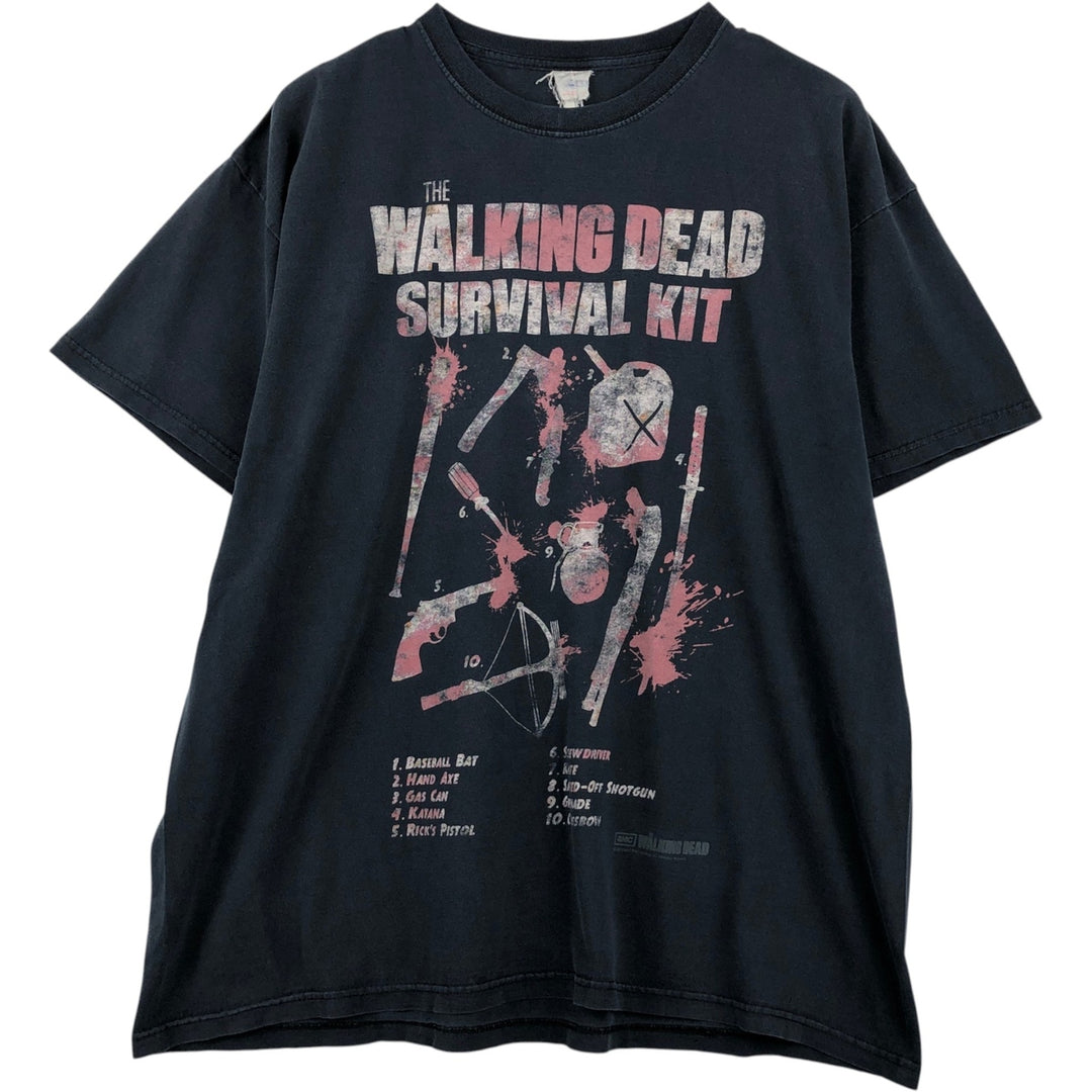 THE WALKING DEAD The Walking Dead Movie T-shirt Men's XL size unclear black type Vintage Second Hand