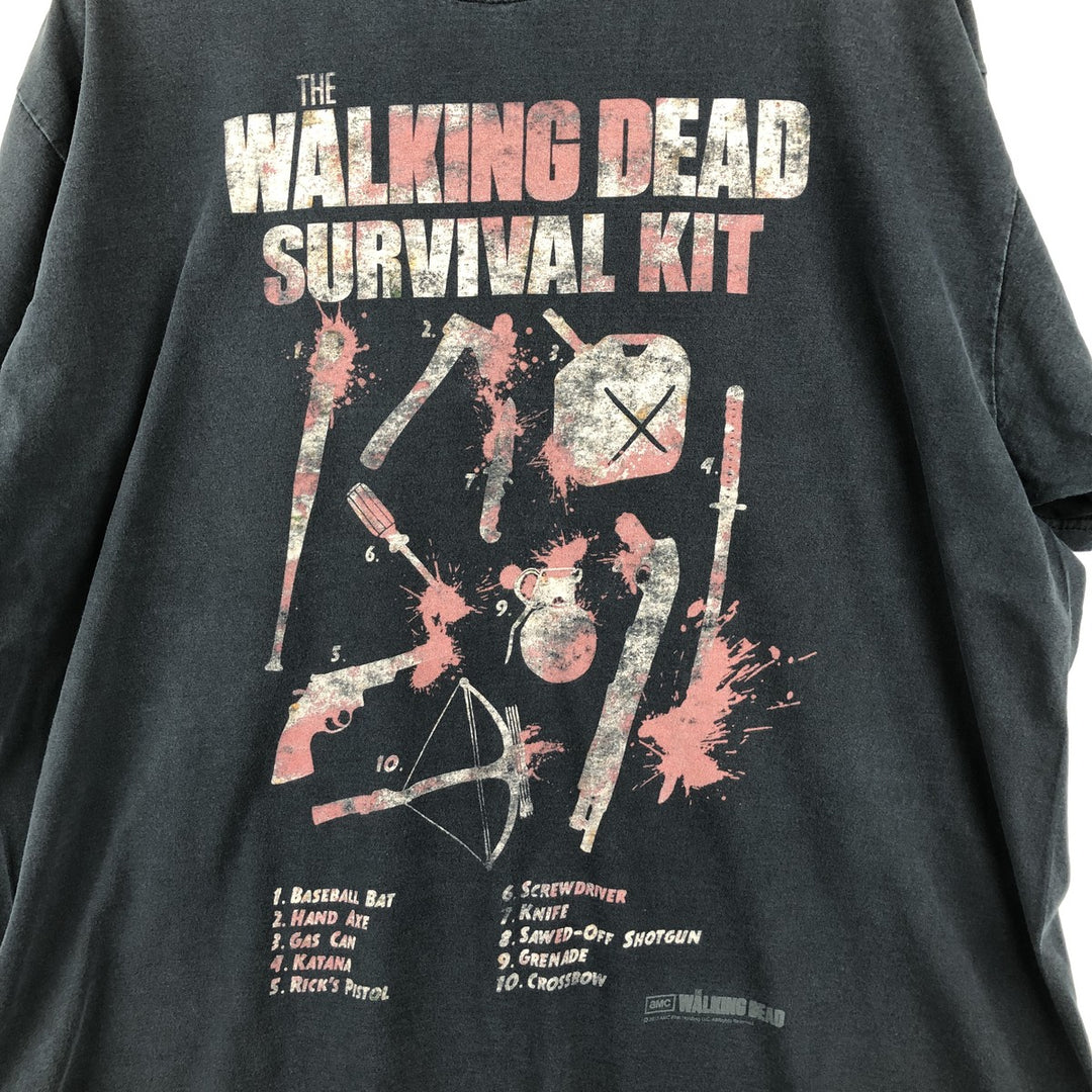 THE WALKING DEAD The Walking Dead Movie T-shirt Men's XL size unclear black type Vintage Second Hand