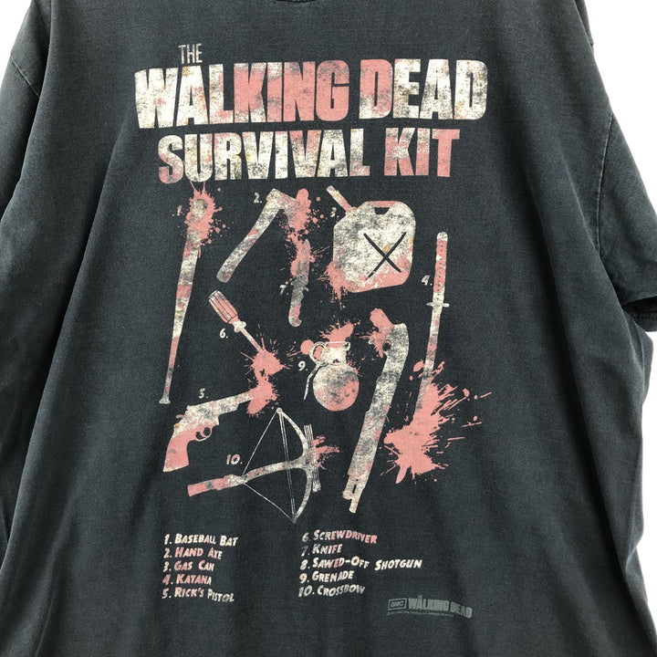 THE WALKING DEAD The Walking Dead Movie T-shirt Men's XL size unclear black type Vintage Second Hand