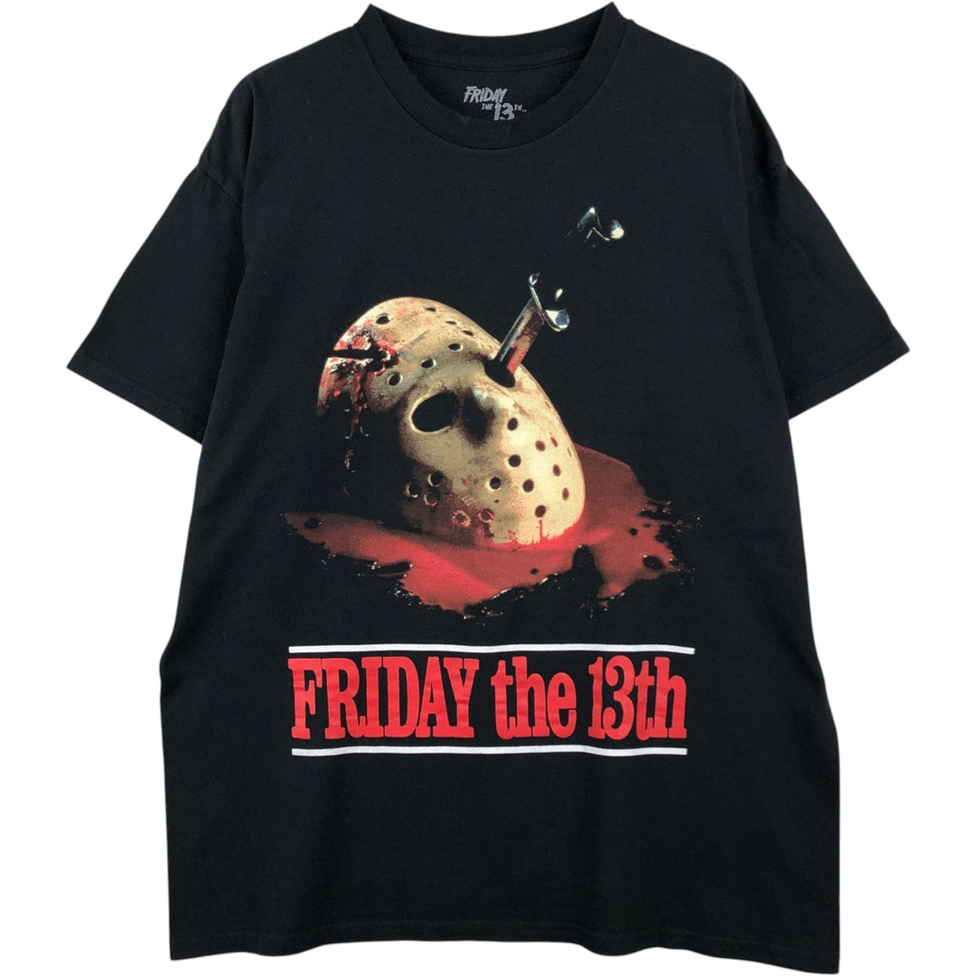 FRIDAY THE 13TH Movie T-shirt (Men's size L) cotton black type Vintage Second Hand