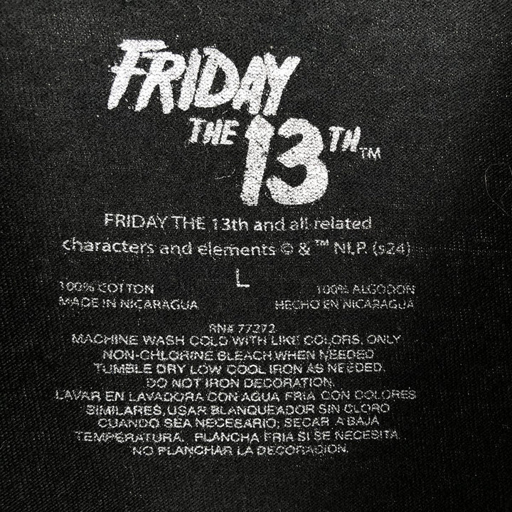 FRIDAY THE 13TH Movie T-shirt (Men's size L) cotton black type Vintage Second Hand