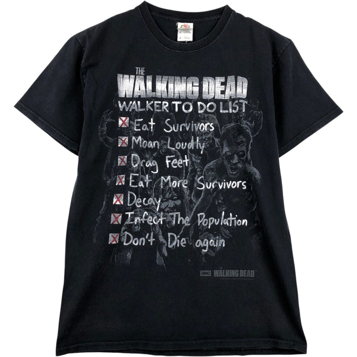 Fruit of the Loom Heavy Cotton HD The Walking Dead Movie T-Shirt (Men's Size M) cotton black type Vintage Second Hand