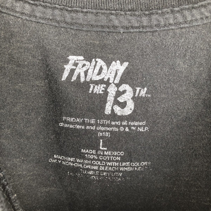 FRIDAY THE 13TH Movie T-shirt (Men's size L) cotton black type Vintage Second Hand