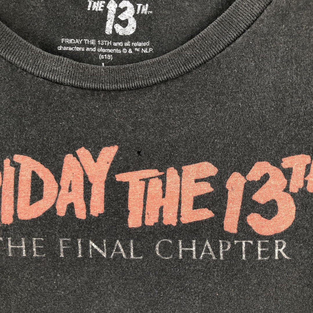 FRIDAY THE 13TH Movie T-shirt (Men's size L) cotton black type Vintage Second Hand