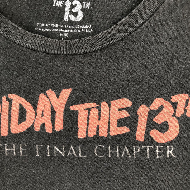 FRIDAY THE 13TH Movie T-shirt (Men's size L) cotton black type Vintage Second Hand