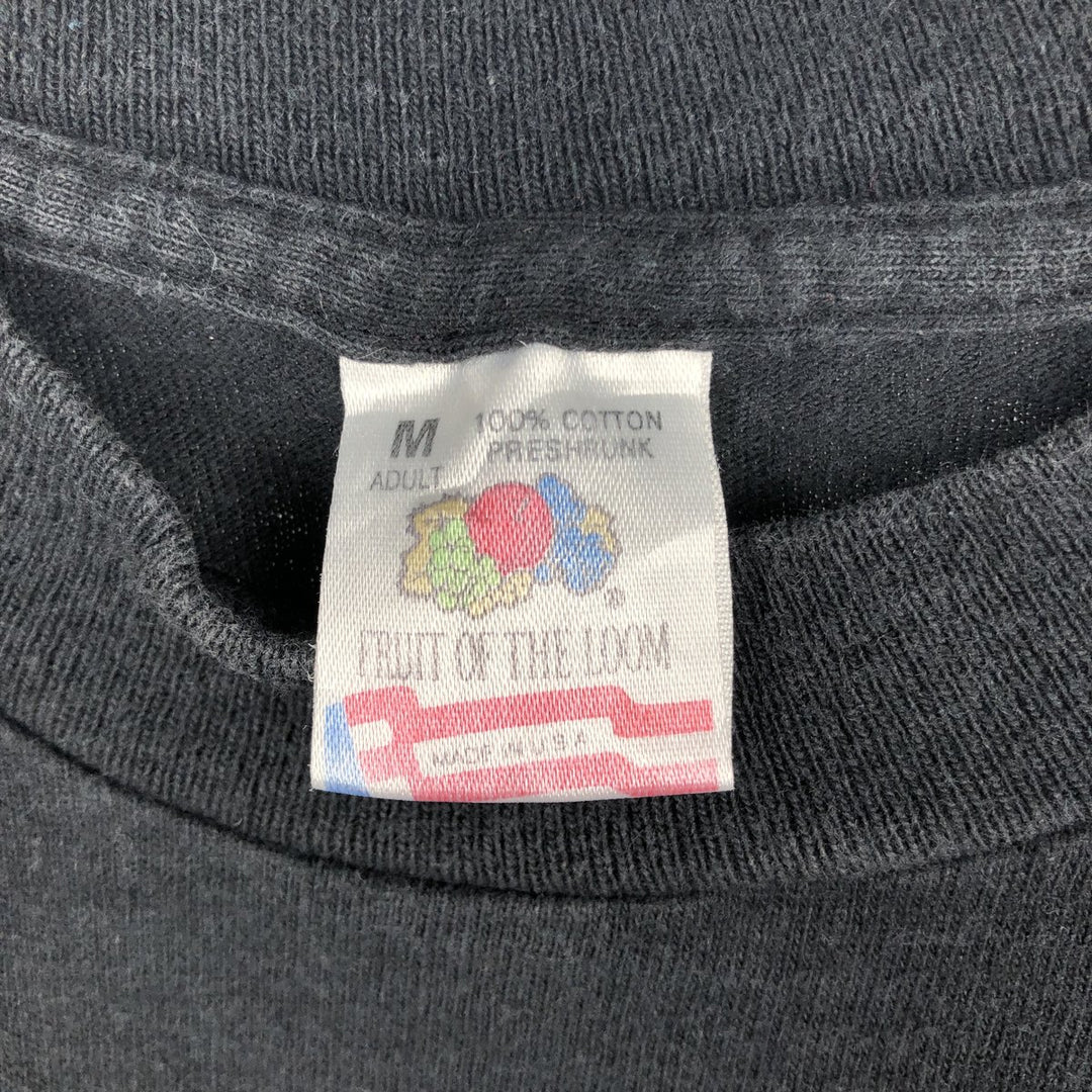 90'S Fruit of the Loom Elephant Print Animal T-Shirt, Made in USA, Men's Size M (approx.), Vintage cotton black type Vintage Second Hand
