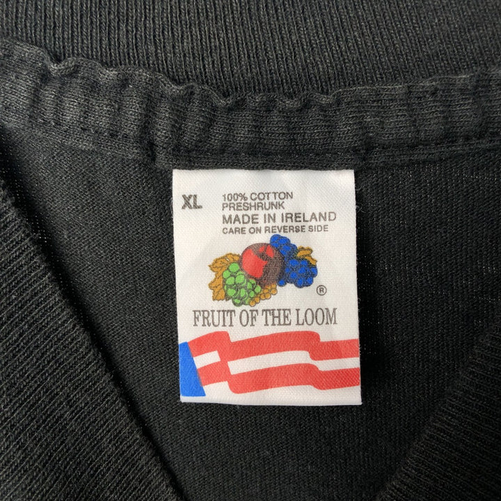 90'S Fruit of the Loom Message Print T-Shirt Men's XL Vintage cotton black type Vintage Second Hand