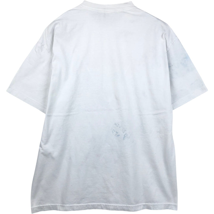 ALSTYLE Message Print T-Shirt Men's XL cotton white type Vintage Second Hand
