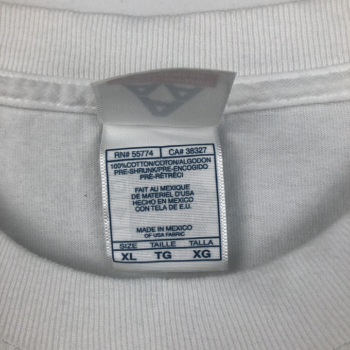 ALSTYLE Message Print T-Shirt Men's XL cotton white type Vintage Second Hand