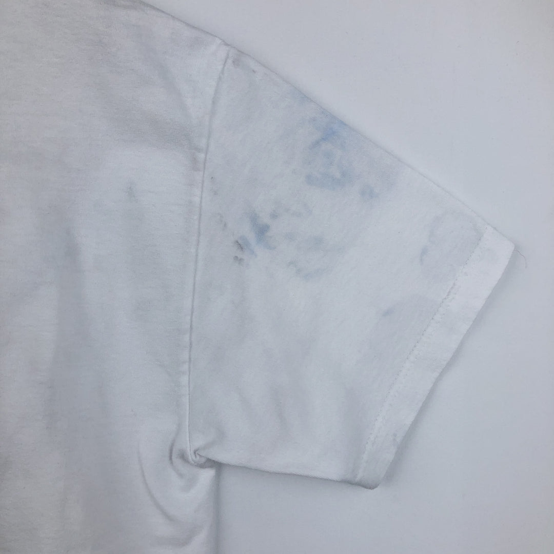 ALSTYLE Message Print T-Shirt Men's XL cotton white type Vintage Second Hand