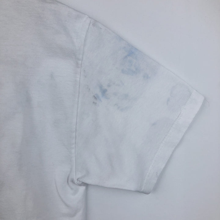 ALSTYLE Message Print T-Shirt Men's XL cotton white type Vintage Second Hand