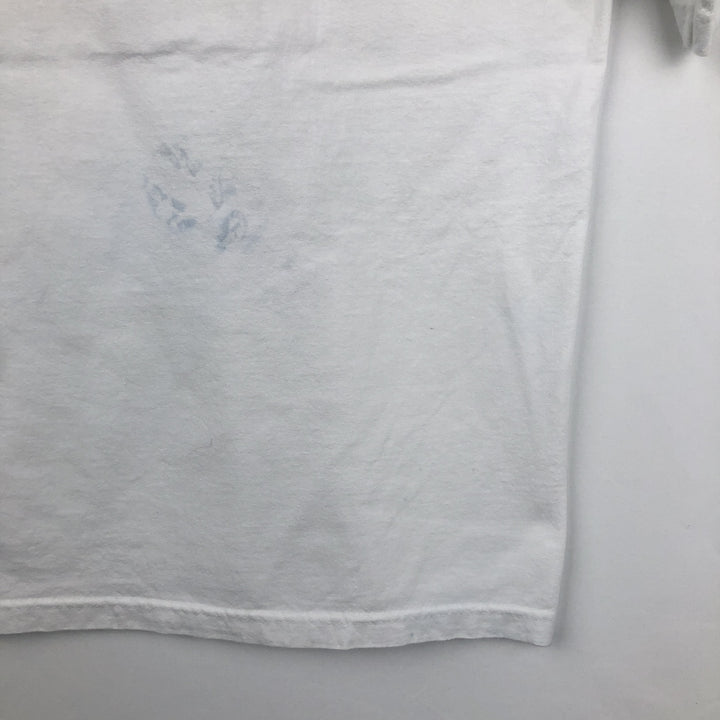 ALSTYLE Message Print T-Shirt Men's XL cotton white type Vintage Second Hand