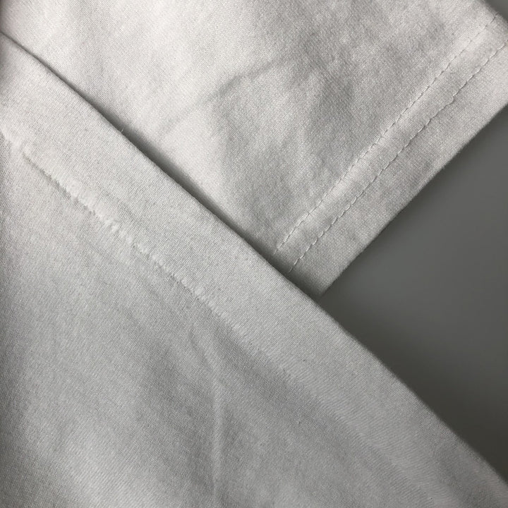 90'S NATIONAL MILLS Message Print T-Shirt, Made in USA, Men's XL (approx.), Vintage polyester white type Vintage Second Hand
