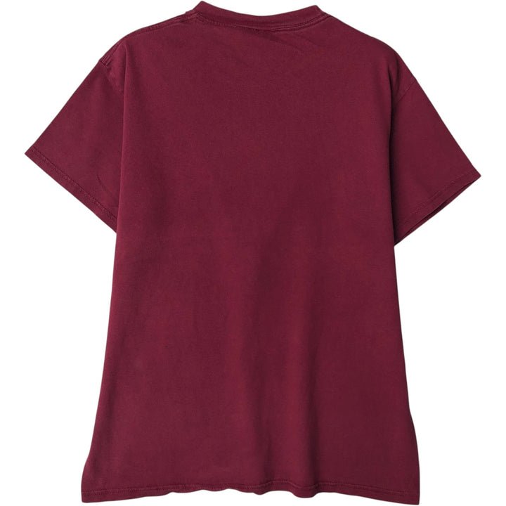 2000'S Hanes BEEFY-T Message Print T-Shirt, Men's Size M (approx.) cotton wine-red Vintage Second Hand