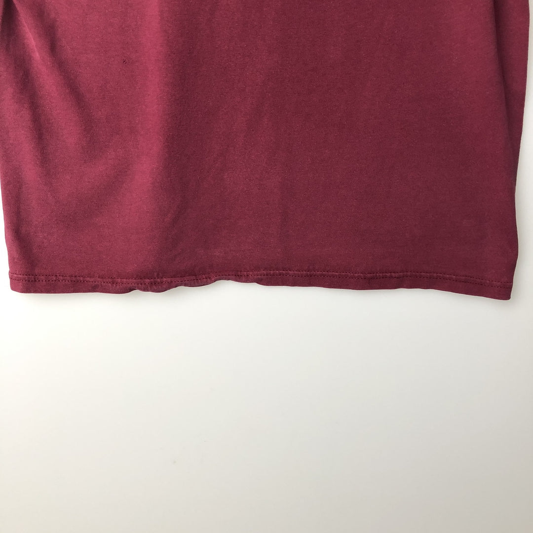 2000'S Hanes BEEFY-T Message Print T-Shirt, Men's Size M (approx.) cotton wine-red Vintage Second Hand