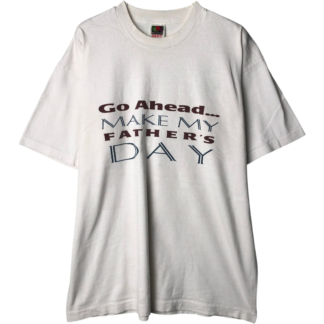 2000'S Fruit of the Loom Message Print T-Shirt, Men's XL cotton white type Vintage Second Hand