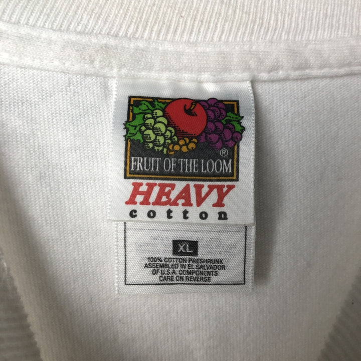 2000'S Fruit of the Loom Message Print T-Shirt, Men's XL cotton white type Vintage Second Hand