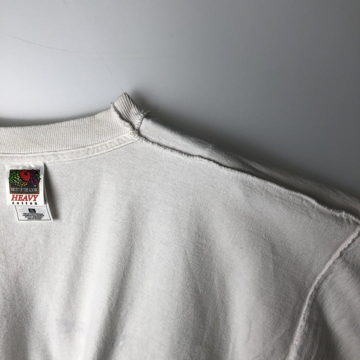 2000'S Fruit of the Loom Message Print T-Shirt, Men's XL cotton white type Vintage Second Hand