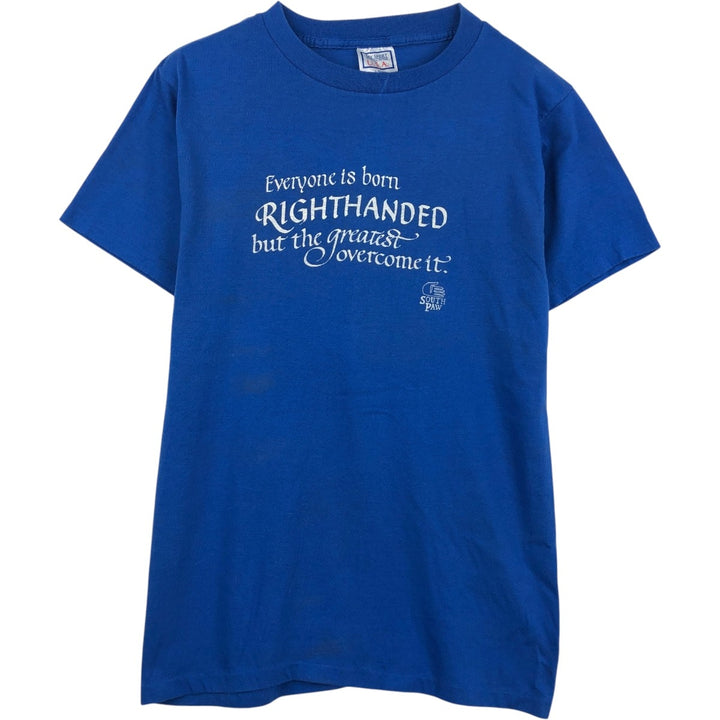 90'S MY SHIRT Message Print T-Shirt, Made in USA, Men's Size L (Equivalent), Vintage cotton blue type Vintage Second Hand