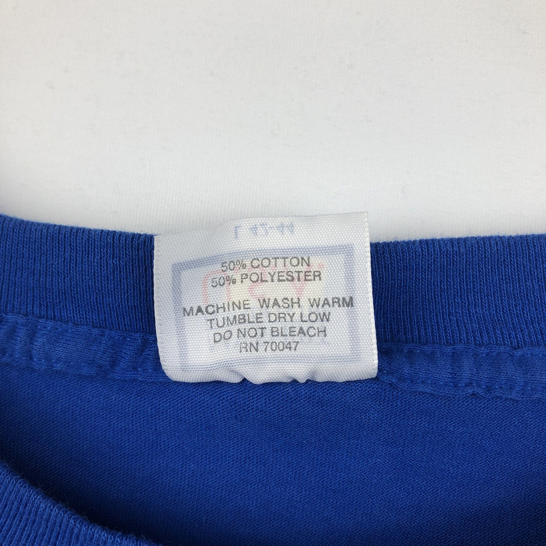 90'S MY SHIRT Message Print T-Shirt, Made in USA, Men's Size L (Equivalent), Vintage cotton blue type Vintage Second Hand