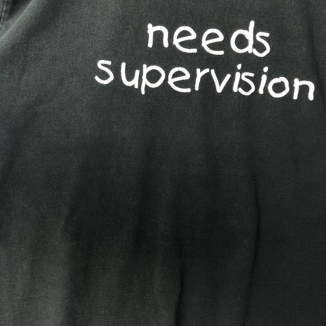 90'S Lee message print t-shirt, men's size XL equivalent, vintage. cotton black type Vintage Second Hand