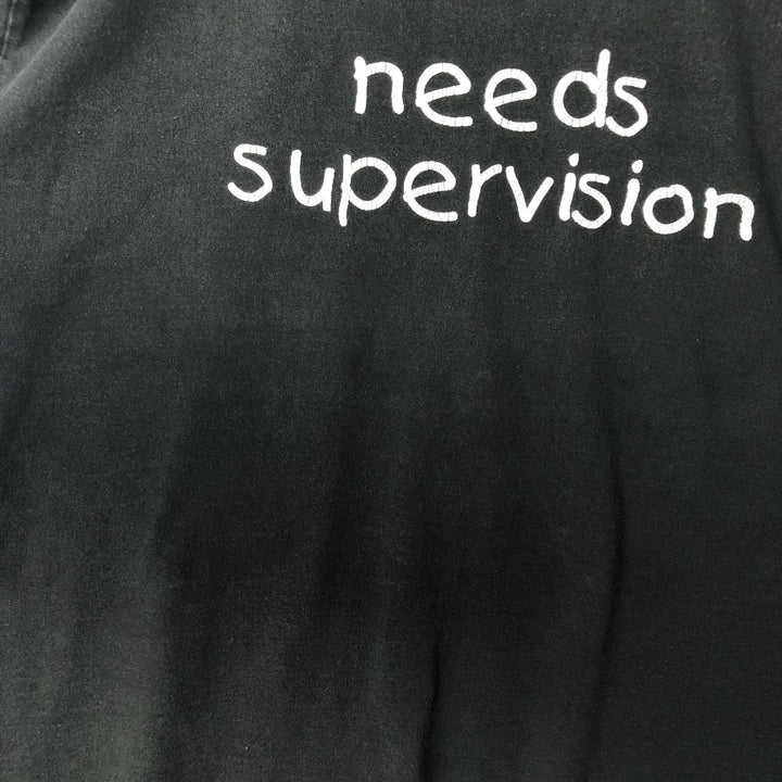 90'S Lee message print t-shirt, men's size XL equivalent, vintage. cotton black type Vintage Second Hand