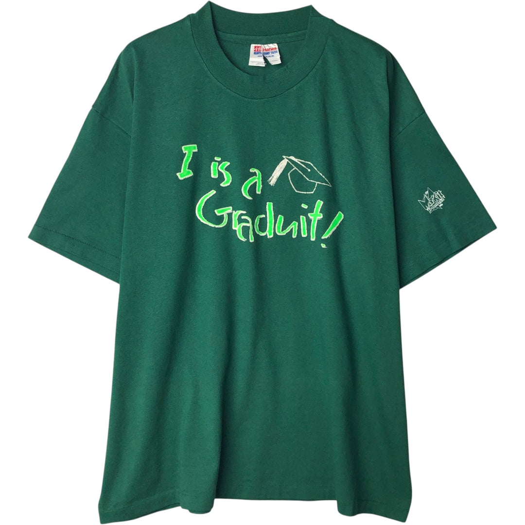 90'S Hanes HEAVYWEIGHT 50 cotton green type Vintage Second Hand