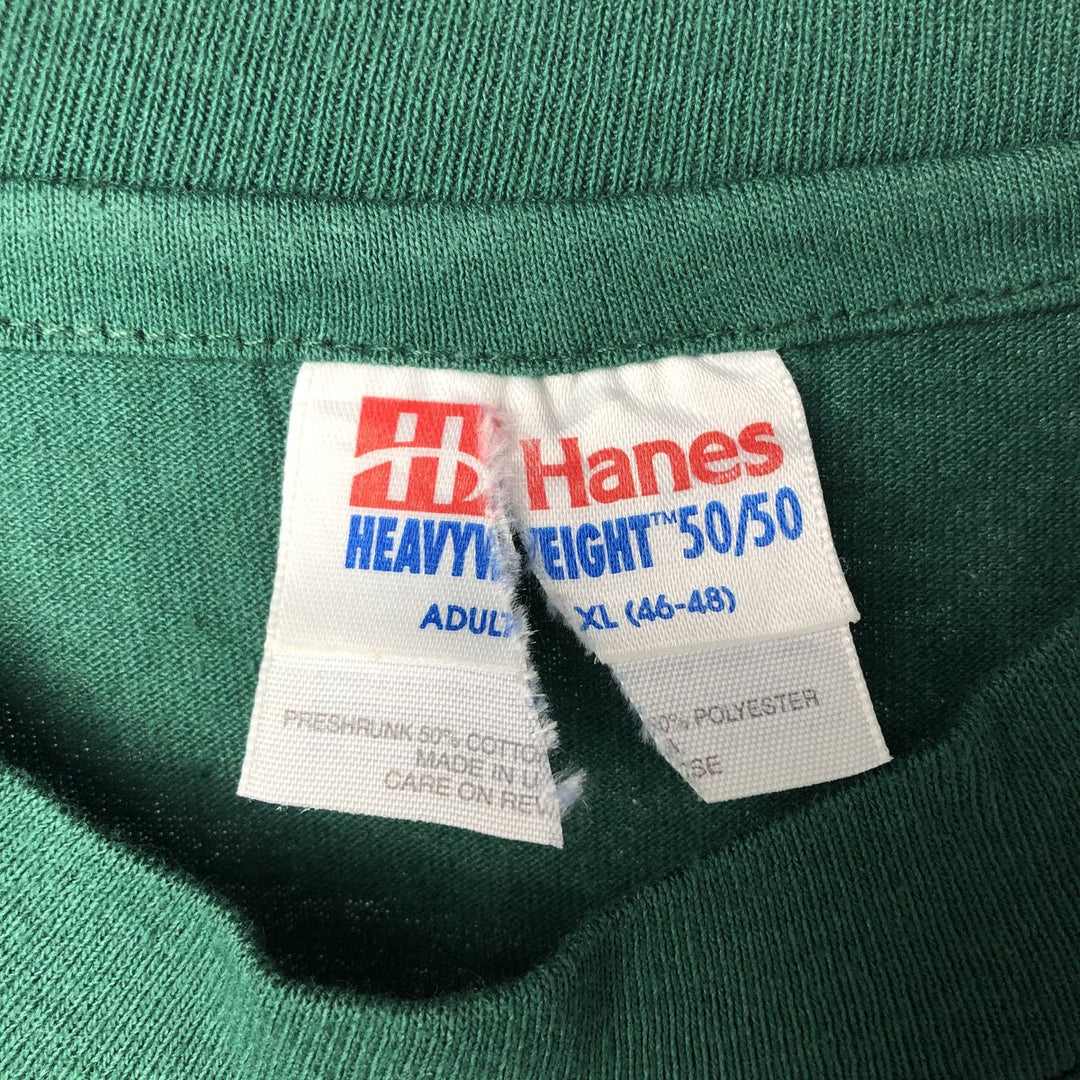 90'S Hanes HEAVYWEIGHT 50 cotton green type Vintage Second Hand