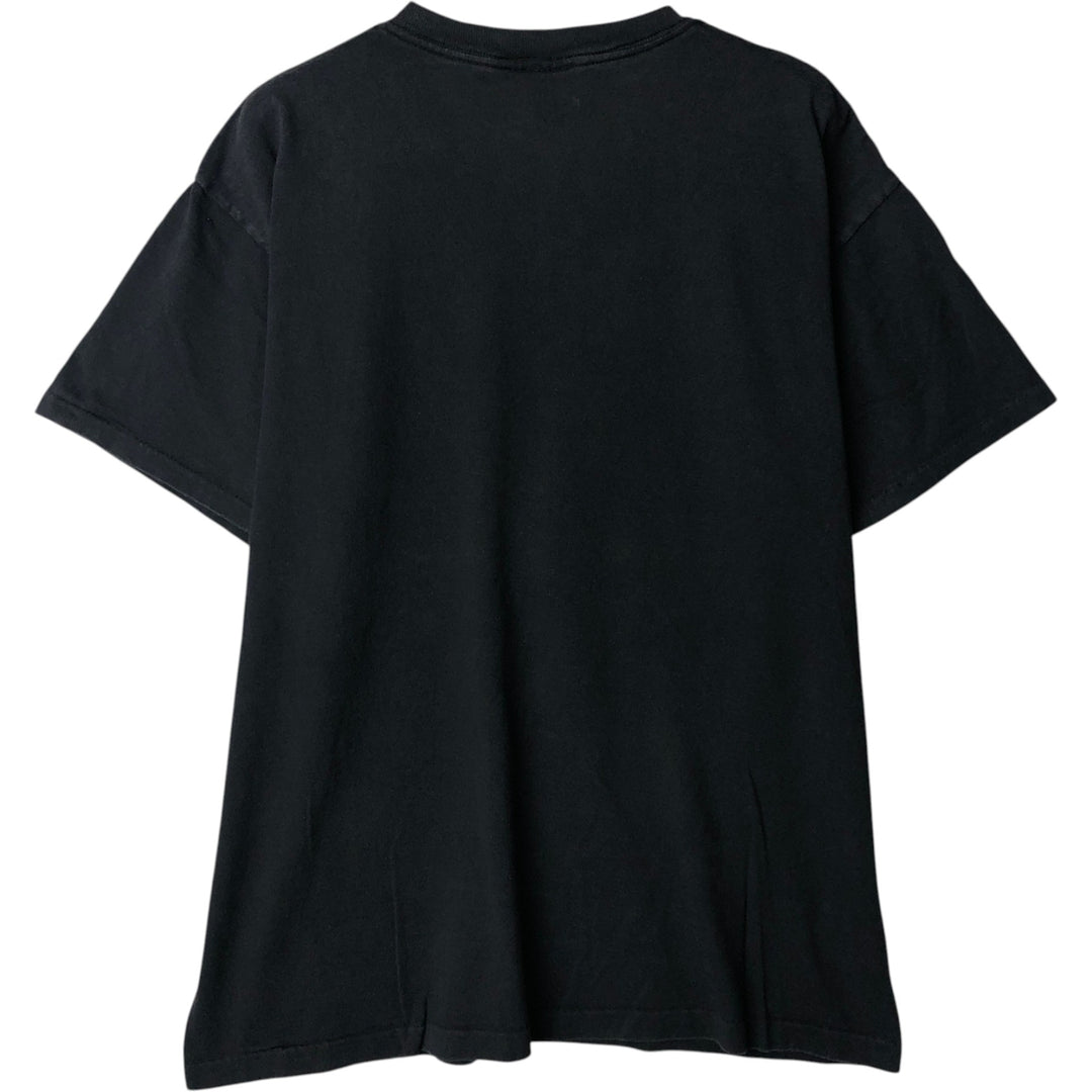 Vintage 90'S Delta DELTA Message Print T-shirt Made in USA Men's L cotton black type Vintage Second Hand