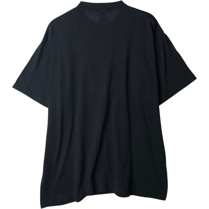Message print t-shirt, made in USA, men's size XL (equivalent), vintage. polyester black type Vintage Second Hand