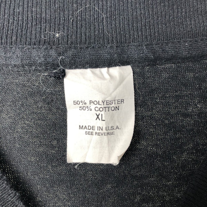 Message print t-shirt, made in USA, men's size XL (equivalent), vintage. polyester black type Vintage Second Hand