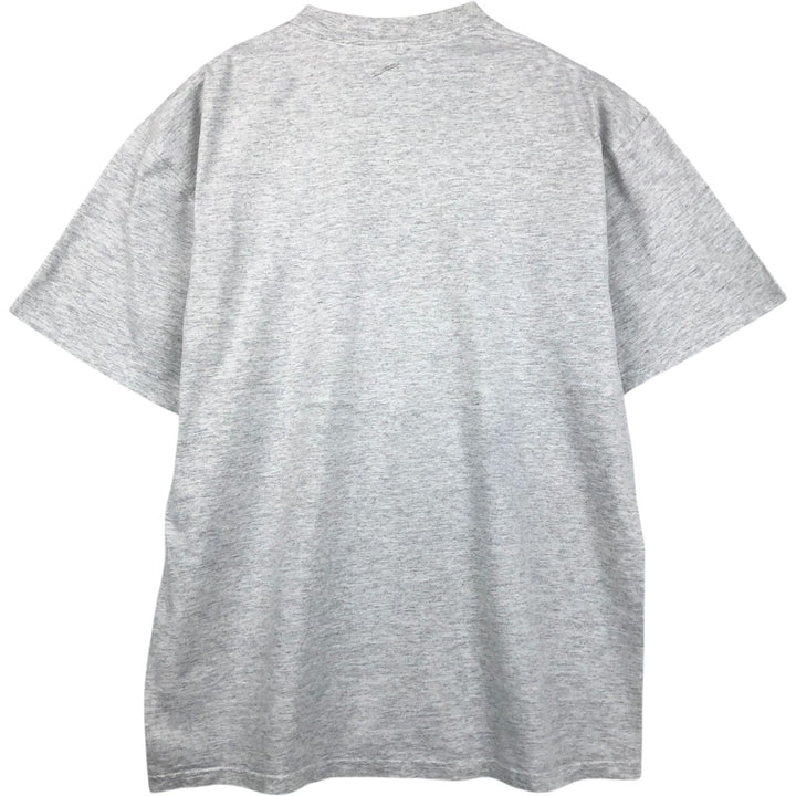 90'S Jerzees message print t-shirt, men's size L (approx.), vintage. cotton gray type Vintage Second Hand