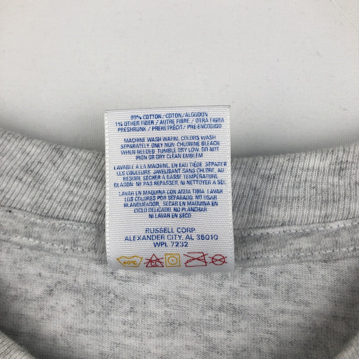 90'S Jerzees message print t-shirt, men's size L (approx.), vintage. cotton gray type Vintage Second Hand