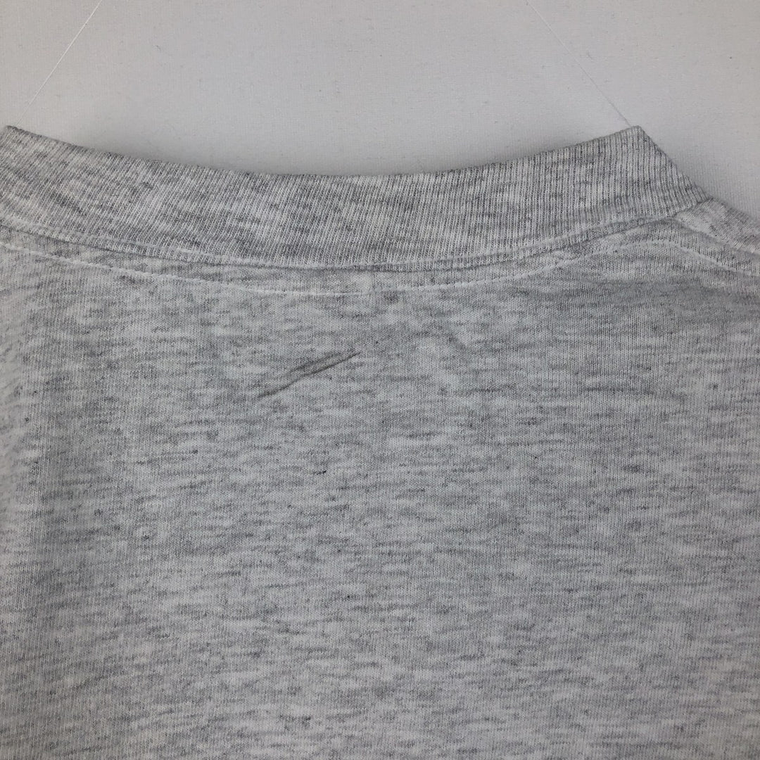 90'S Jerzees message print t-shirt, men's size L (approx.), vintage. cotton gray type Vintage Second Hand