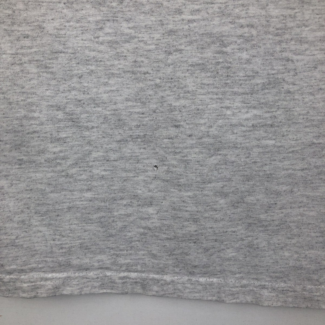 90'S Jerzees message print t-shirt, men's size L (approx.), vintage. cotton gray type Vintage Second Hand