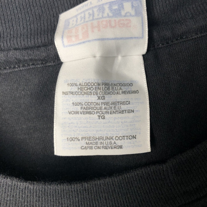 90'S Hanes Message Print T-Shirt, Made in USA, Men's XL (approx.), Vintage cotton black type Vintage Second Hand