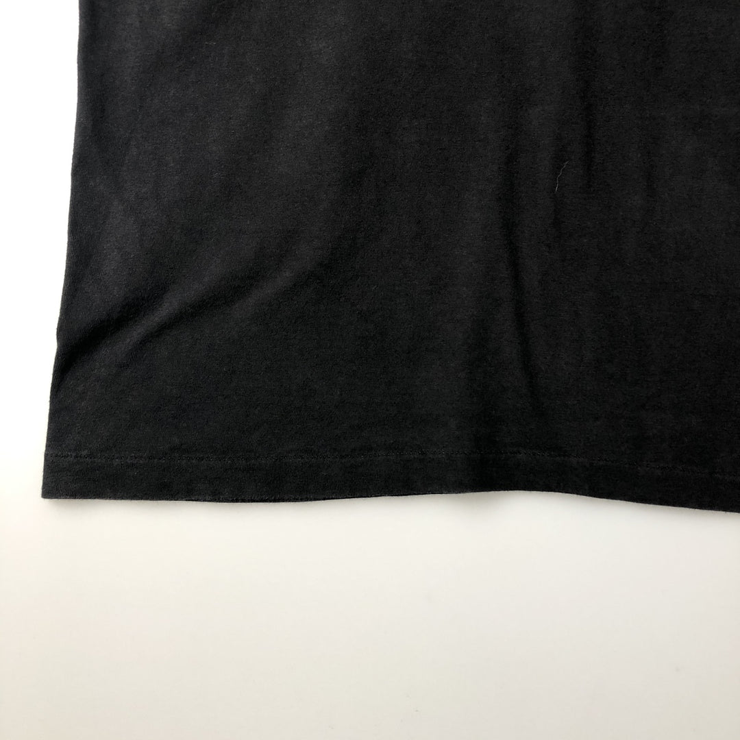 90'S Hanes Message Print T-Shirt, Made in USA, Men's XL (approx.), Vintage cotton black type Vintage Second Hand