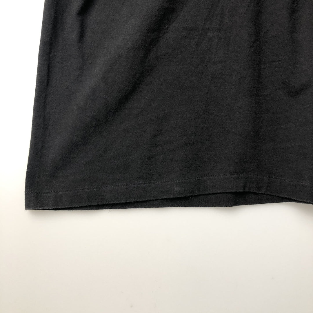 90'S Hanes Message Print T-Shirt, Made in USA, Men's XL (approx.), Vintage cotton black type Vintage Second Hand
