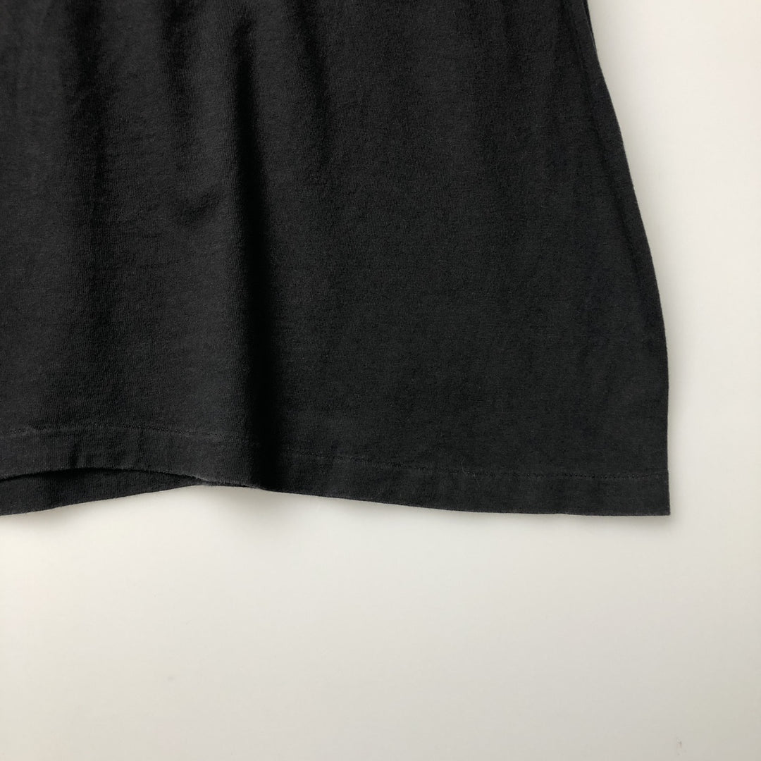 90'S Hanes Message Print T-Shirt, Made in USA, Men's XL (approx.), Vintage cotton black type Vintage Second Hand