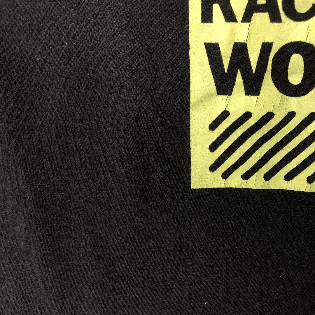 90'S ONEITA Message Print T-Shirt, Made in USA, Size XL (Equivalent to Men's XL), Vintage cotton black type Vintage Second Hand