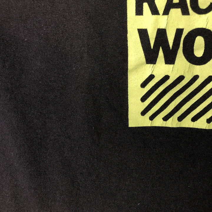 90'S ONEITA Message Print T-Shirt, Made in USA, Size XL (Equivalent to Men's XL), Vintage cotton black type Vintage Second Hand