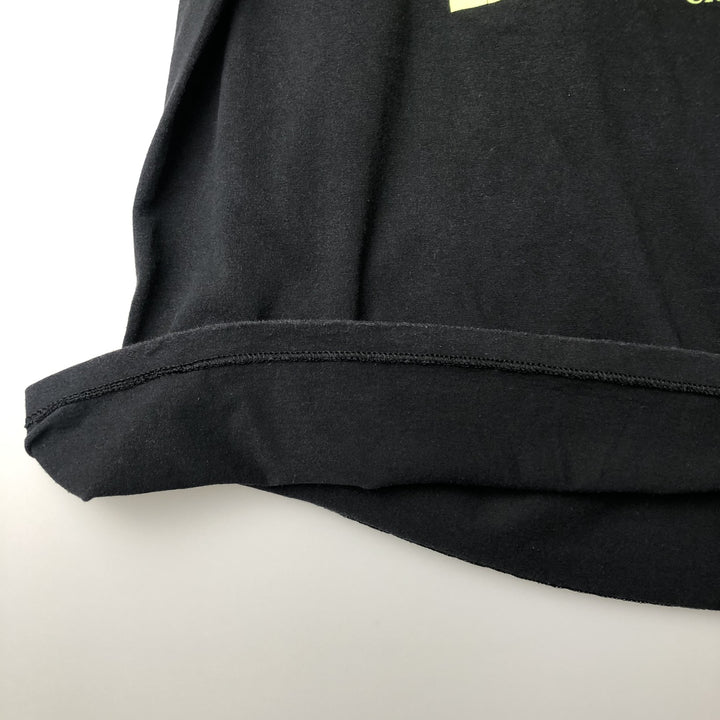 90'S ONEITA Message Print T-Shirt, Made in USA, Size XL (Equivalent to Men's XL), Vintage cotton black type Vintage Second Hand