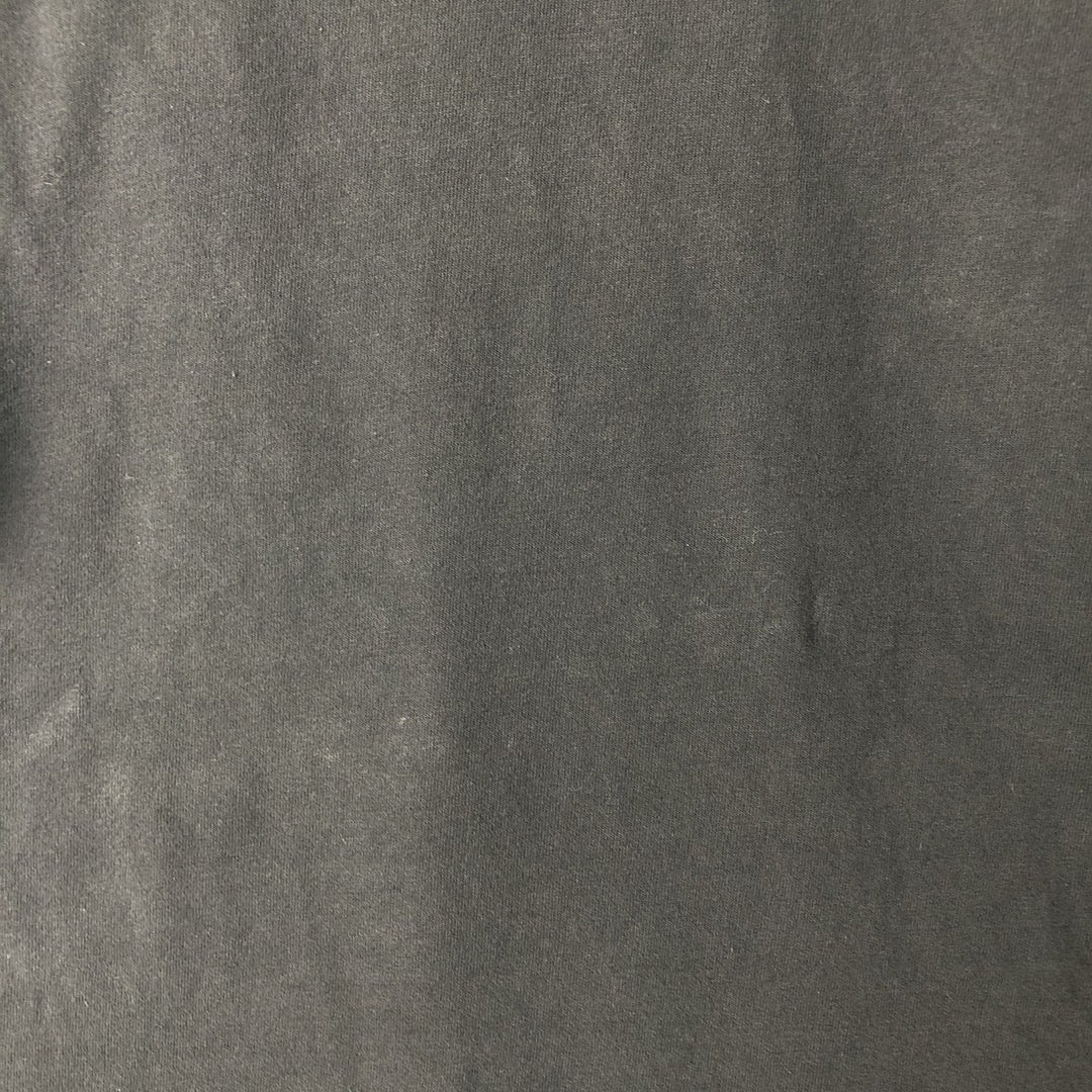 Vintage 1980'S Hanes BEEFY-T T-shirt with blue tag and message print, made in the USA, size L. cotton black type Vintage Second Hand