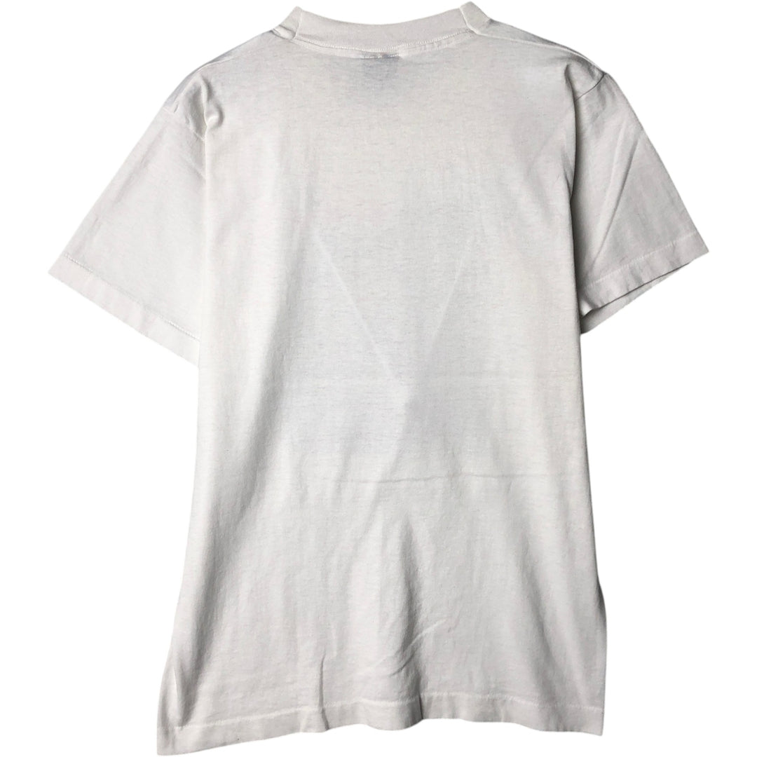 90'S Screen Stars Photo T-Shirt, Made in USA, Men's Size M (Equivalent), Vintage cotton white type Vintage Second Hand