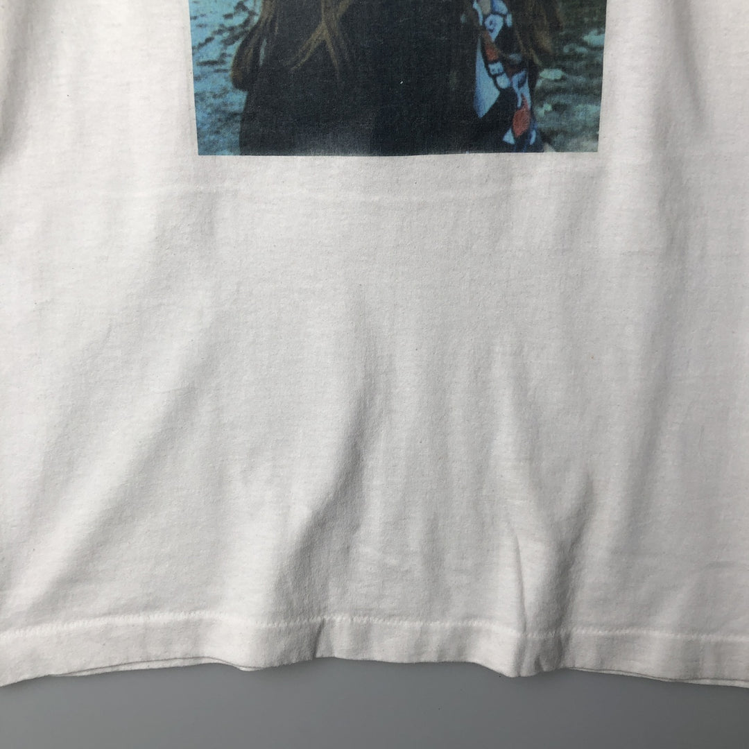 90'S Screen Stars Photo T-Shirt, Made in USA, Men's Size M (Equivalent), Vintage cotton white type Vintage Second Hand