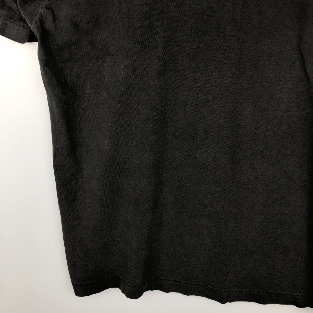 90'S Hanes Seeking Enlightenment Cat Pattern Print T-Shirt, Made in USA, Men's Size L (approx.), Vintage cotton black type Vintage Second Hand