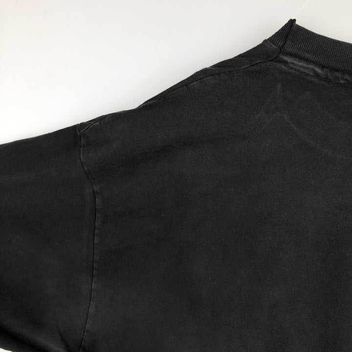 90'S Hanes Message Print T-Shirt, Made in USA, Men's XL (approx.), Vintage cotton black type Vintage Second Hand