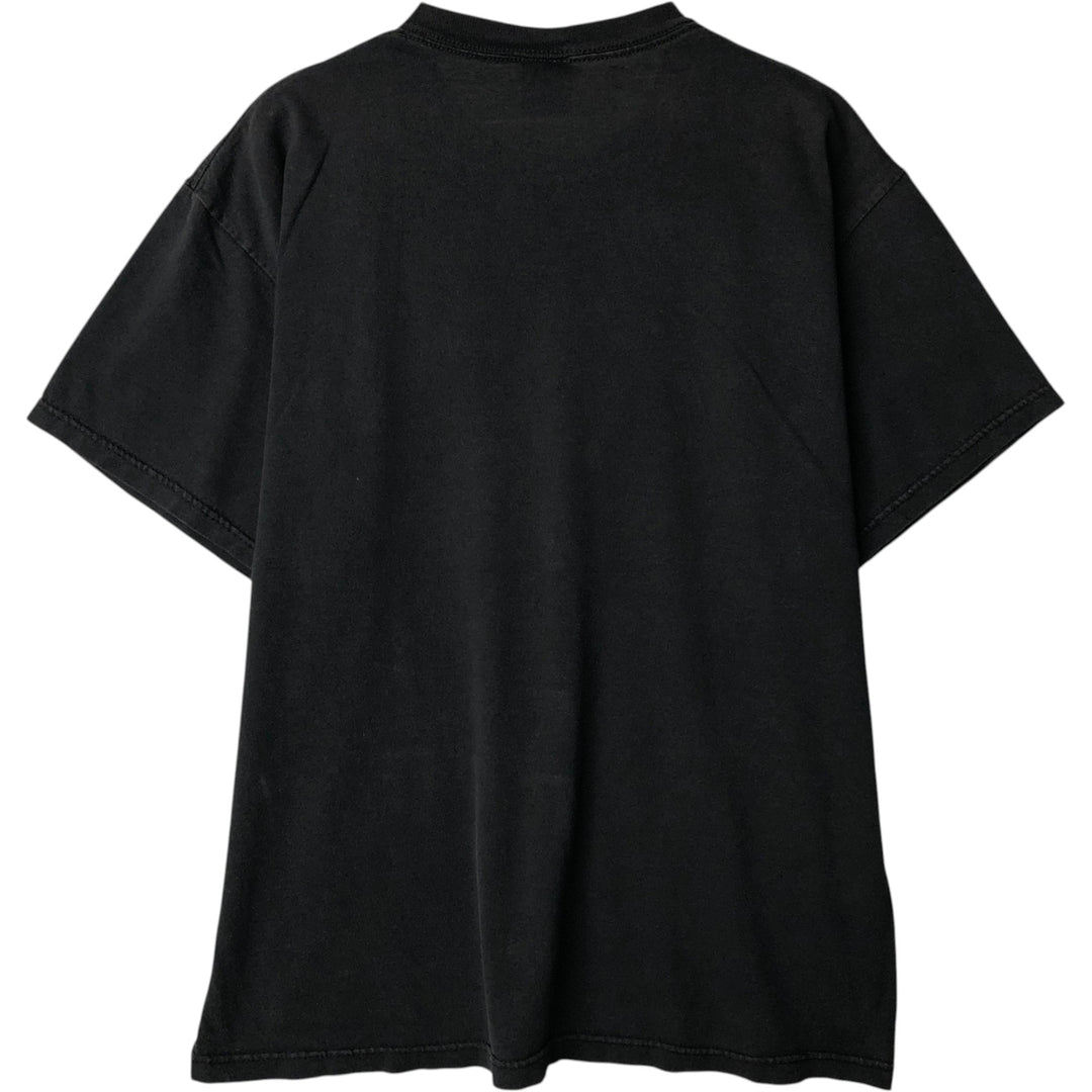 00'S Delta DELTA Message Print T-shirt Men's L size cotton black type Vintage Second Hand